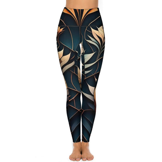Custom Print Patterned Yoga Pants with 2 Pockets (All-Over Printing)